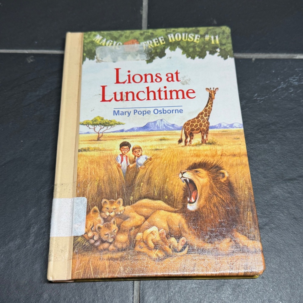 Magic Tree House #11 Lions at Lunchtime Mary Pope Osborne Hardcover Ex-Library